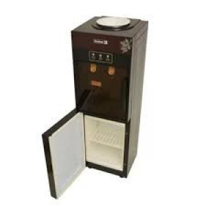 SCANFROST 2-Tap Water Dispenser – Hot & Cold with Bottom Fridge, Brown Floral APSCWDFG04-14002