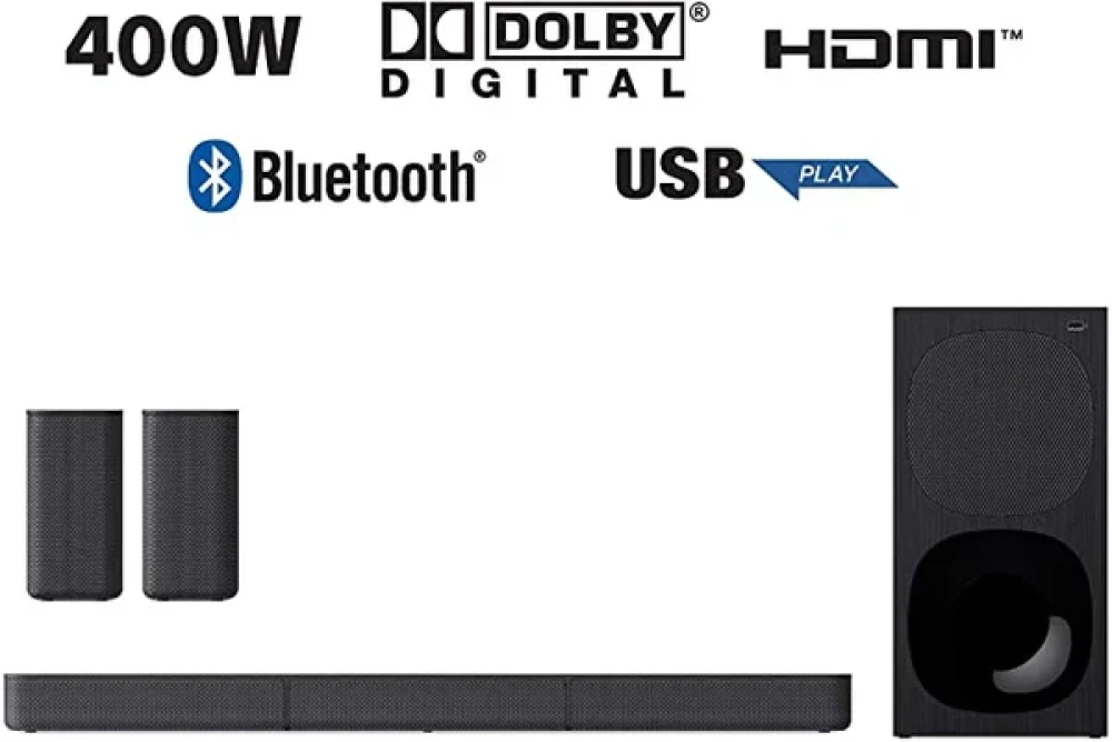 Sony HT-S20R 5.1ch 400W Sound Bar with Subwoofer – Dolby Digital, Bluetooth & USB Playback