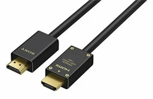 Sony 2m High-Speed Flat HDMI Cable – 4K, 3D, Ethernet, Gold-Plated Connectors
