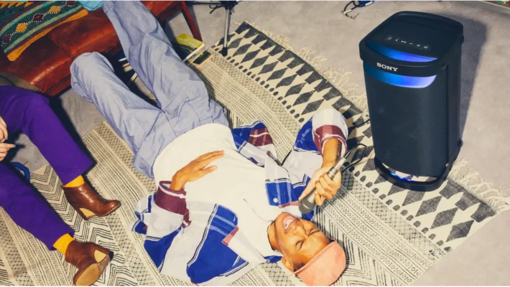 Sony SRS-XP500 Portable Wireless Party Speaker with 20H Battery, Karaoke & IPX4 Splash Resistance – Black