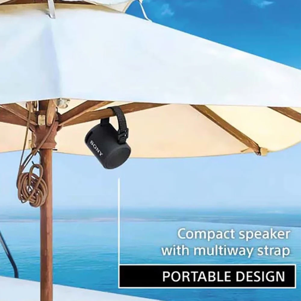 Sony SRS-XB13 Portable Wireless Speaker with Extra Bass, 16H Battery & IP67 Waterproof – Black