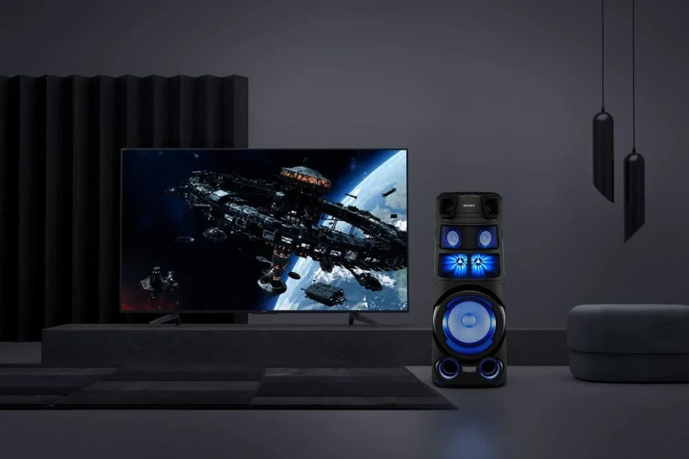 Sony MHC-V43D High Power Party Speaker | Omnidirectional Sound, Jet Bass, Karaoke & Party Lights