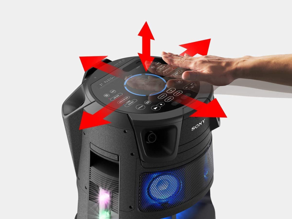 Sony MHC-V43D High Power Party Speaker | Omnidirectional Sound, Jet Bass, Karaoke & Party Lights
