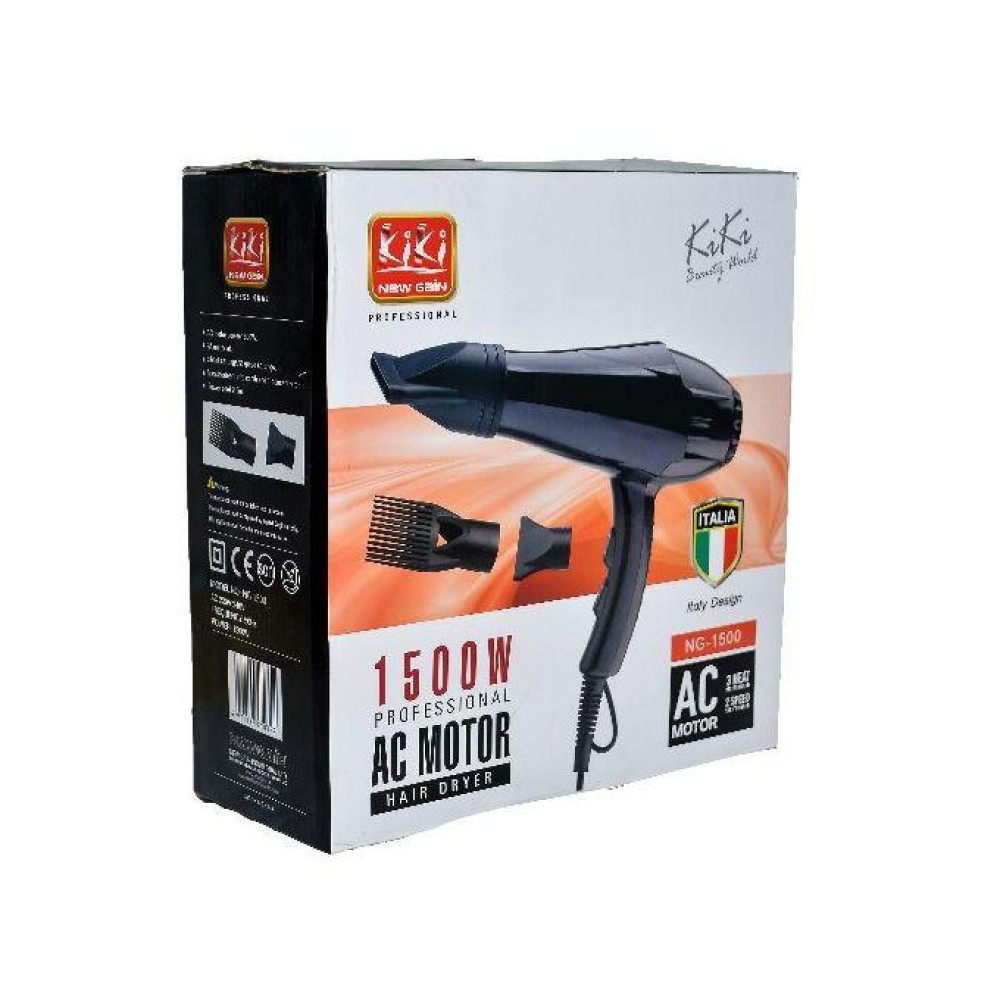 Kiki New Gain Salon Hair Dryer With Afro Comb NG-1500