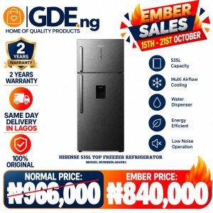 Hisense 535L Top Freezer Refrigerator (565DRI) – Spacious, Durable & Energy Efficient