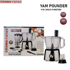 Master Chef 9-in-1 Yam Pounder & Food Processor | 3L Jar – Model BD039A-317S (Copper Motor)