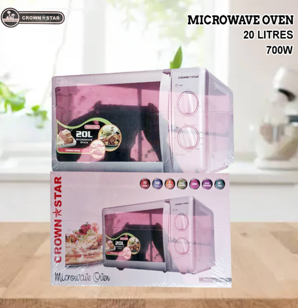 Master Chef 20L Microwave Oven | 700W Compact Countertop Model with Defrost & Reheat Functions