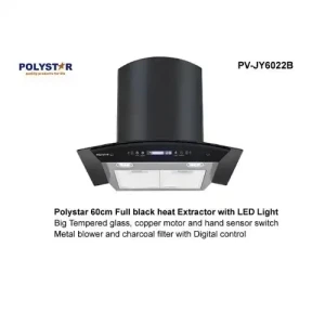 Polystar 60cm Cooker Hood PV-JY6022B - Hand Wave Sensor + Remote Control, 100% Copper