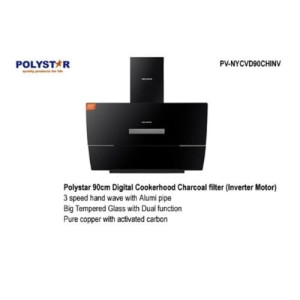 Polystar 90cm Inverter Digital Cooker Hood PV-NYCVD90CHIN - Energy Efficient, LED Lights