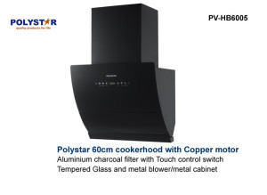 Polystar 60cm Kitchen Range Hood PV-HB6005 - Touch Control, Tempered Glass, Copper Motor