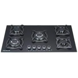 Polystar 5 Burner Built-in Gas Hob PV-BA8705AGPS - Tempered Glass, Electric Ignition