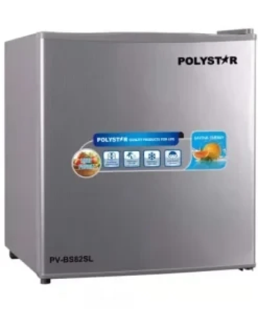 Polystar 45L Bedside Fridge PV-BS81SL – Silver, Lock & Key, Reversible Door, Energy Class A