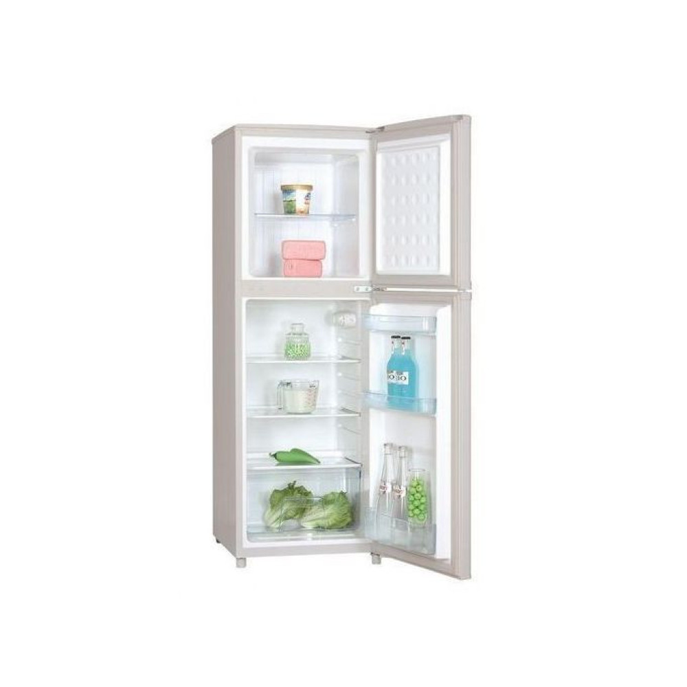 Polystar 250L Double Door Refrigerator PV-DD250DL – Fast Cooling, Lock & Key, Compressor Fan, Silver