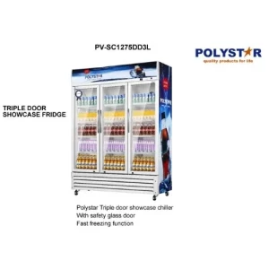 Polystar Triple Door Showcase Fridge 1053L – PV-CS1275DD3L Large Display Chiller