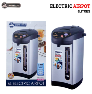 Master Chef 6L Electric Air Pot (800W) – Stainless Steel Hot Water Dispenser with 3-Way Dispensing