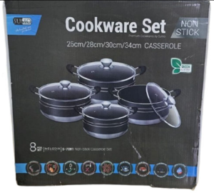 Sumo Non stick Cookware Set S - 7001 - 26cm, 28cm, 30cm, 34cm Casserole