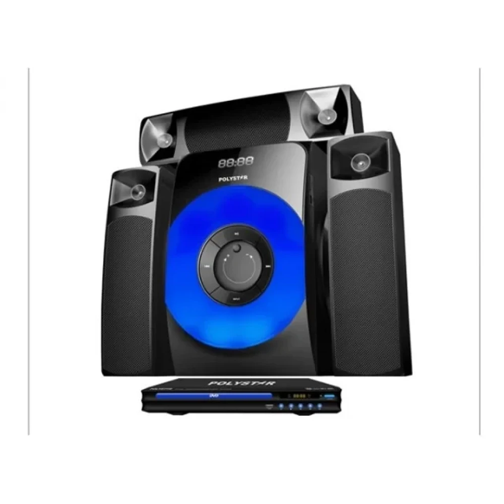 Polystar 3.1 Channel DVD Bluetooth Home Theatre PV-861-3.1 – HDMI Output, USB, Card Reader, Last Scene Memory