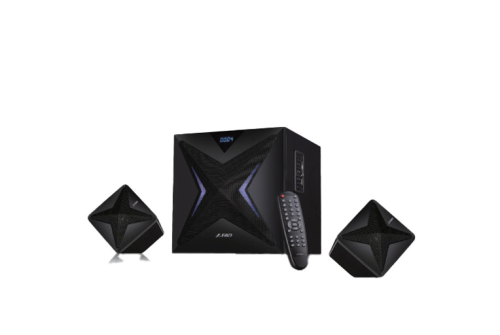 F&D F550X 2.1 Bluetooth Speaker System – 56W, 6.5" Subwoofer, NFC, Multicolor LED, Remote