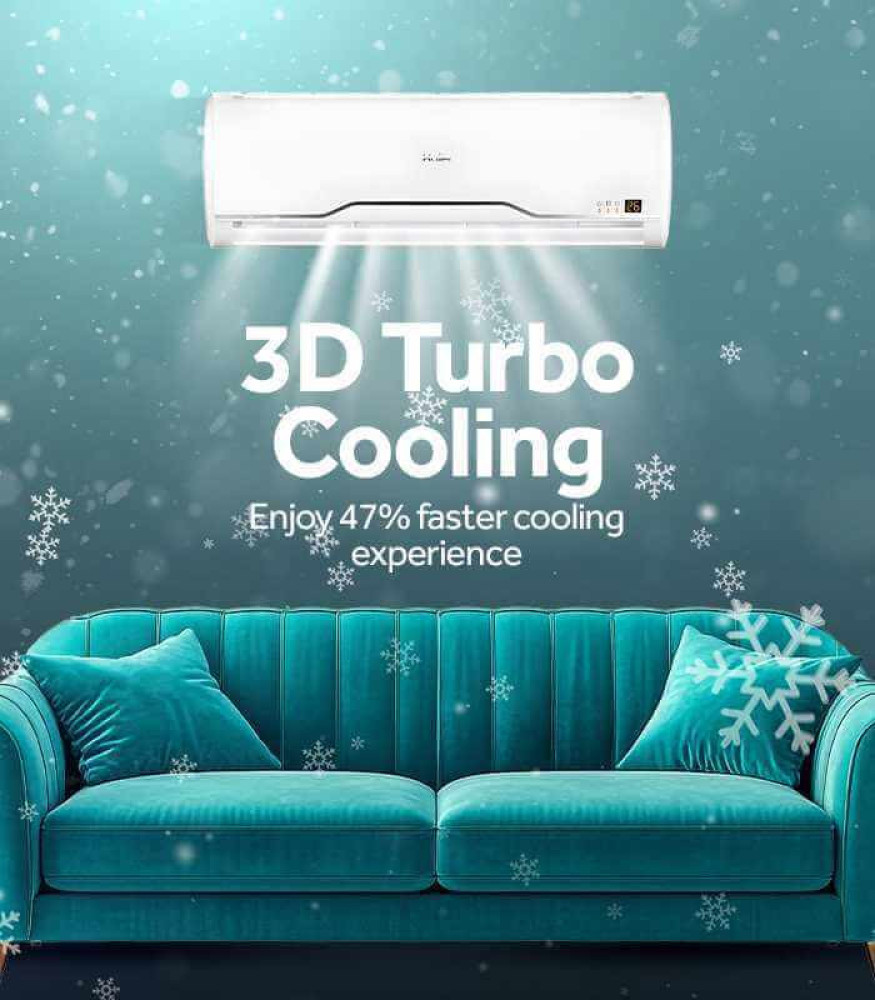 Haier Thermocool 1.5HP Inverter AC HSU-12LNEB-03 – 70% Energy Savings, UVC Sterilization, 5 Year Warranty