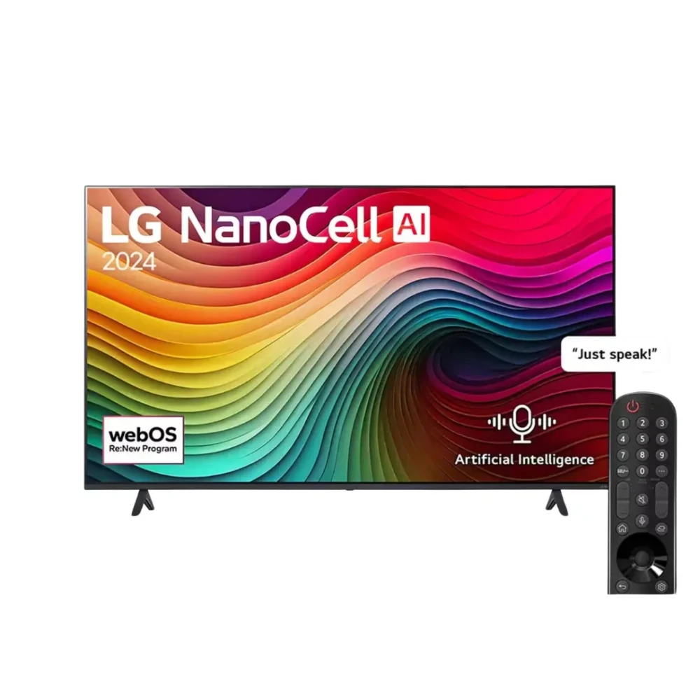LG 55 Inch NanoCell NANO80 4K Smart TV – AI, Magic Remote, HDR10, webOS24